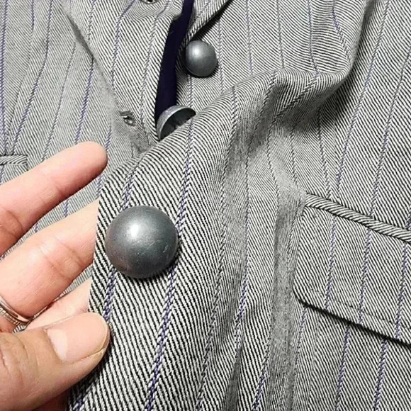 Harve Benard 100% Wool Striped Women's Blazer 6 - Picture 5 of 9